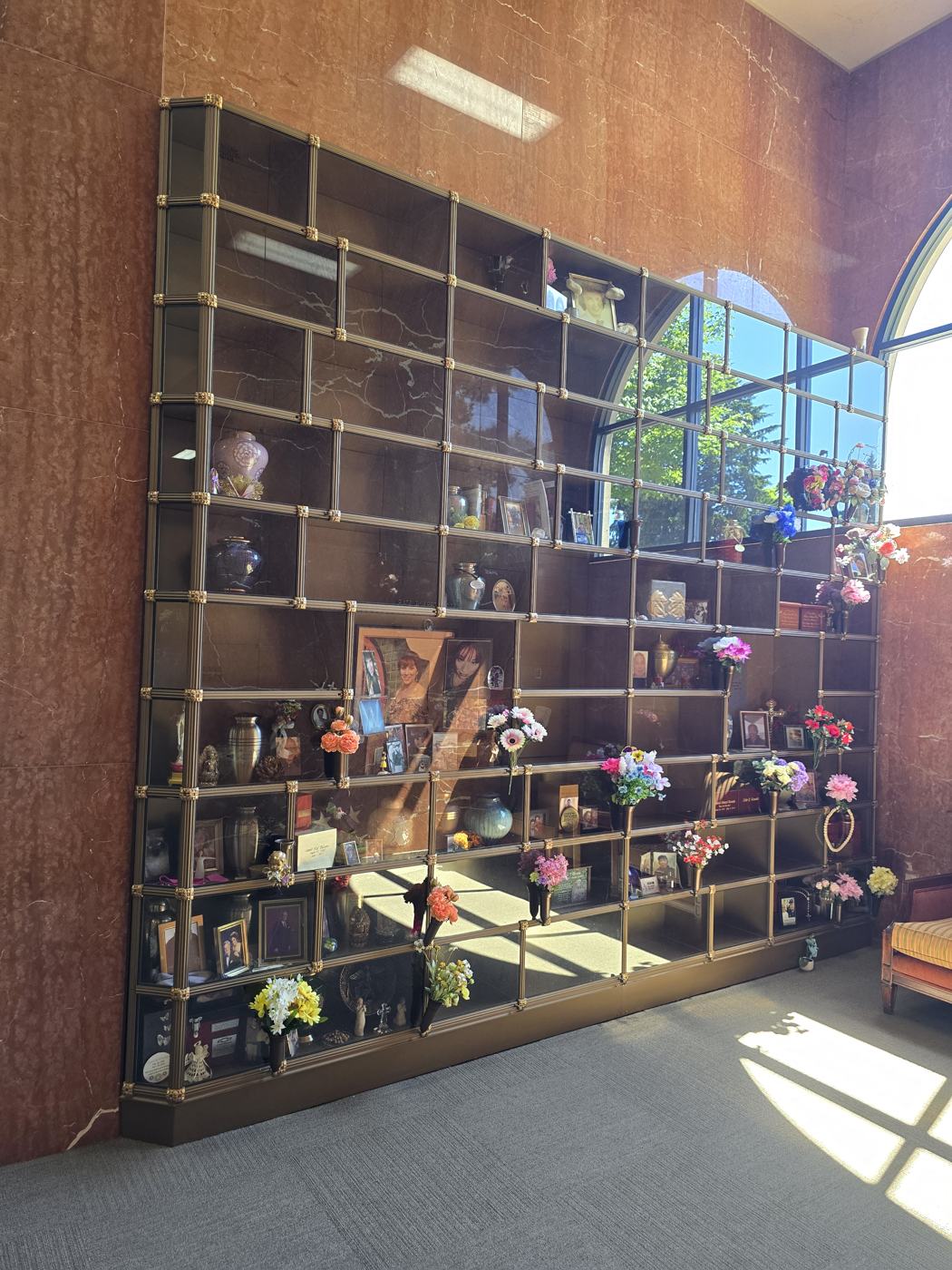 The Radiance glass-front niche wall