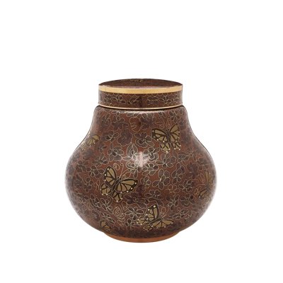 Amber Butterfly Cloisonne Keepsake