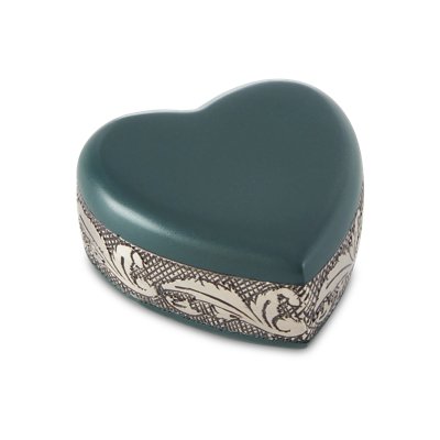 Blue Delphia Heart Keepsake
