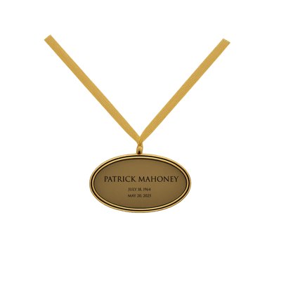 Gold Urn Engraving Pendant