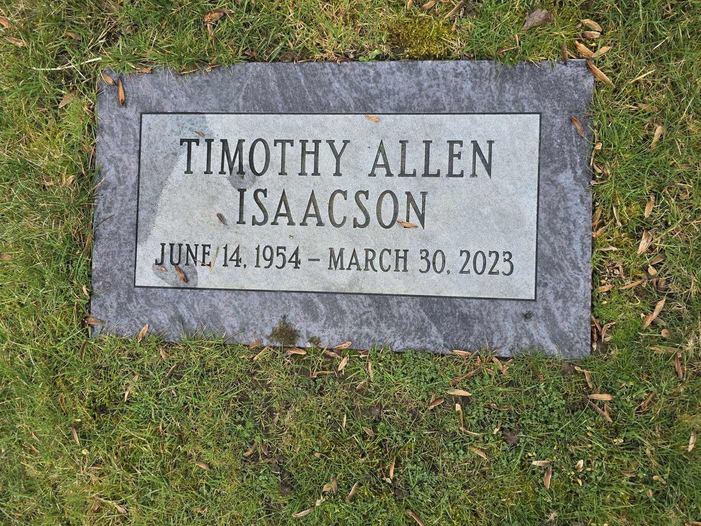 Grey granite, plain sans lettering