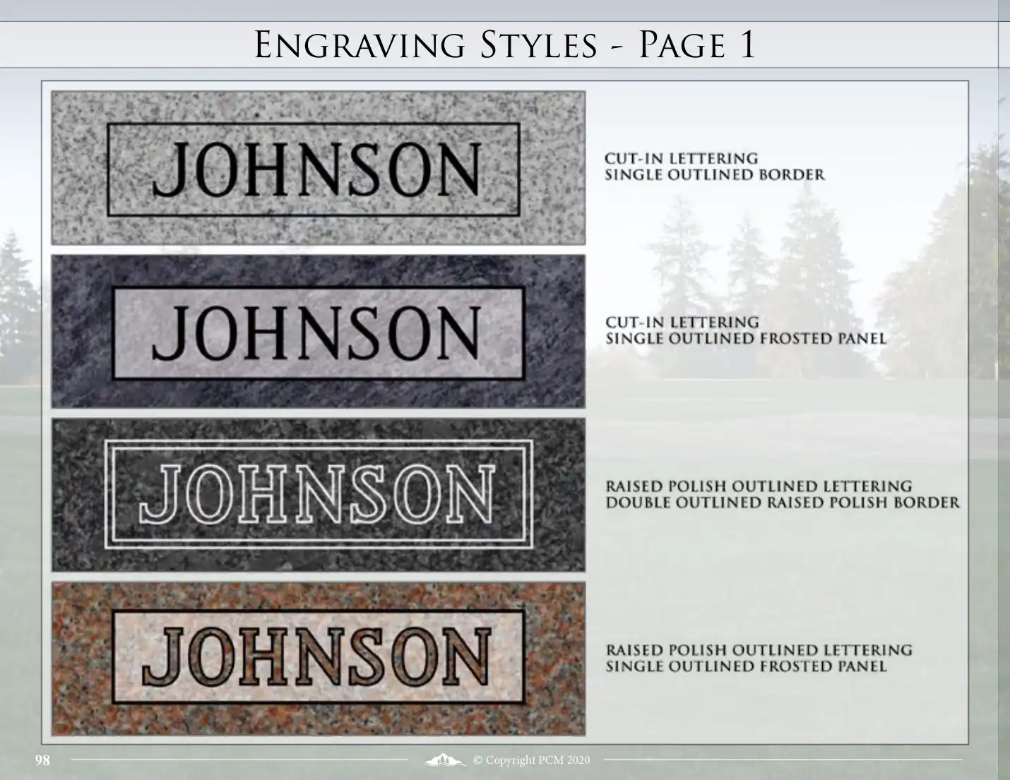 Engraving Styles — 1