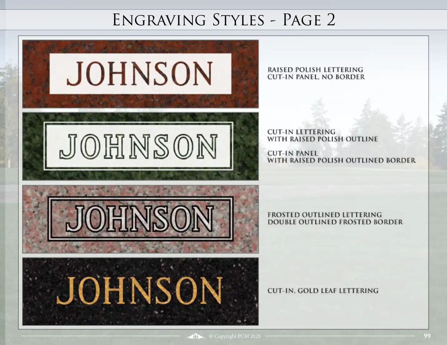 Engraving Styles — 2