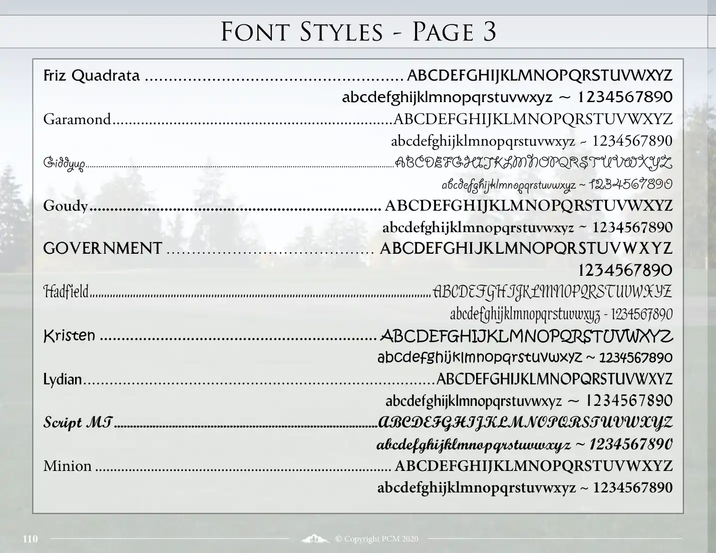 Font Styles — 3