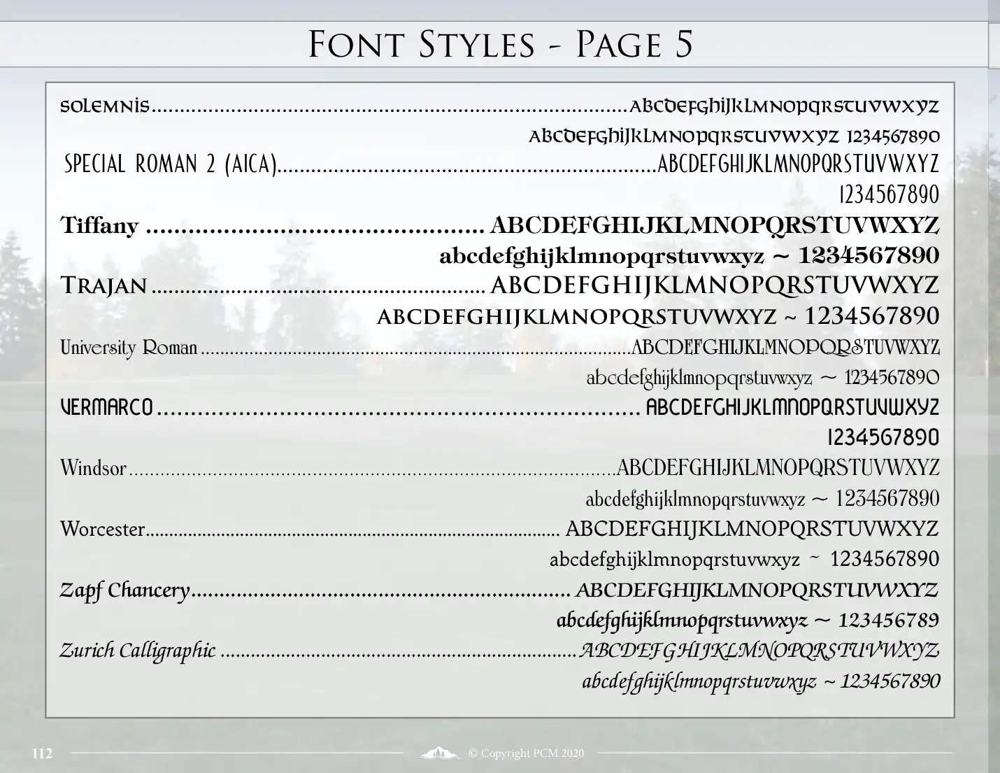 Font Styles — 5