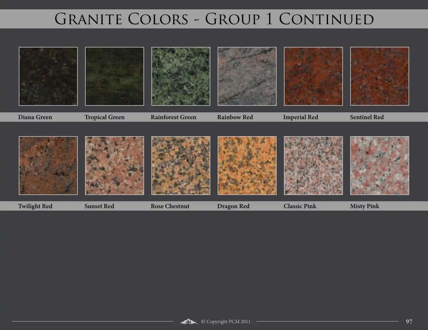 Granite Colors — Group 1 continued