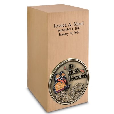 Brushed Bronze Vertical Urn