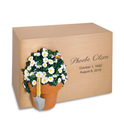 Brushed Bronze Horizontal Urn