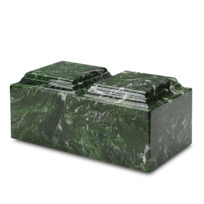 Meadow Green Synthetic Marble Companion Urn