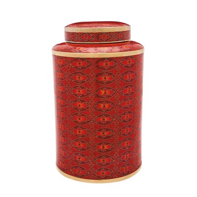 Red Rosette Cloisonne