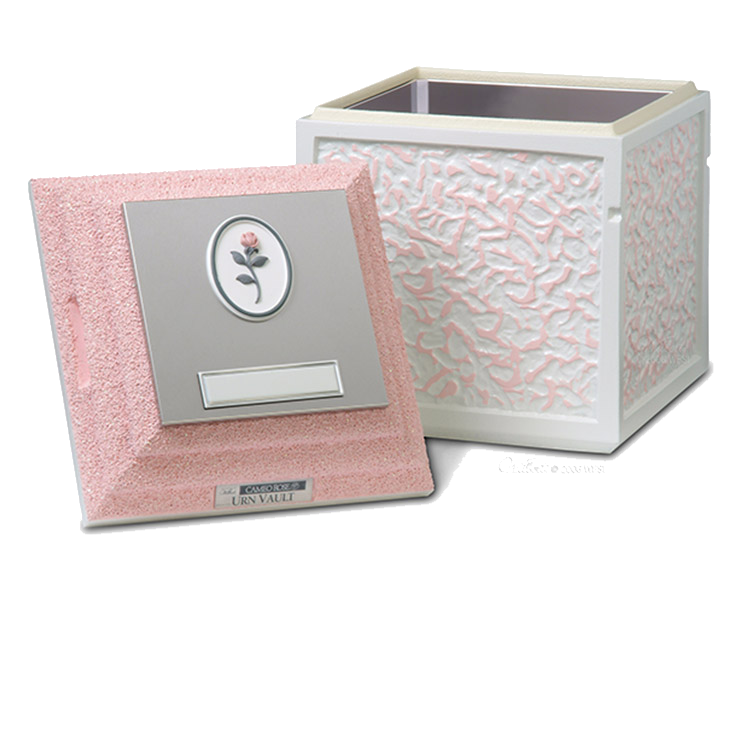 Cameo Rose Urn Vault